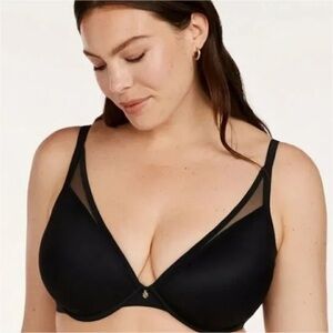 ThirdLove 24/7 Classic Contour Plunge Bra in Black 38E